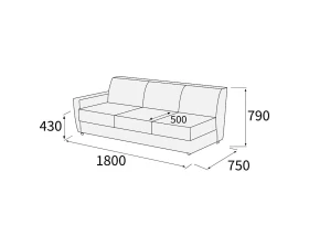 Модуль 3-х мест. с лев./прав. подл-ком Омега images