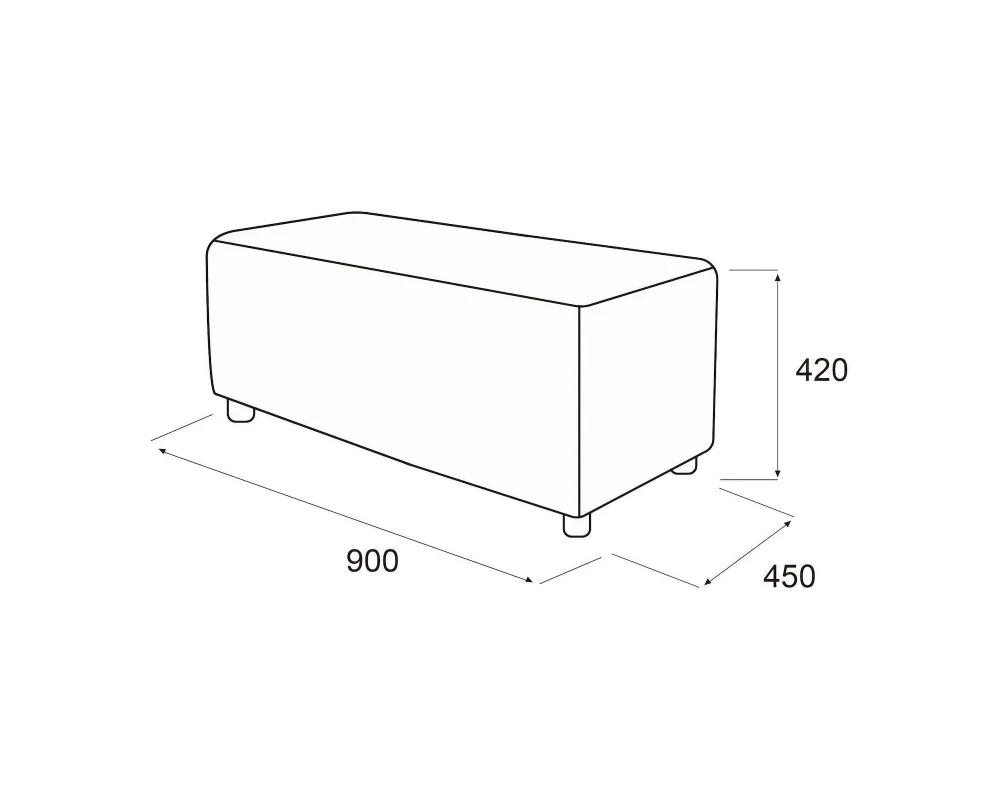 Пуф Омега 2-х местный Альфа