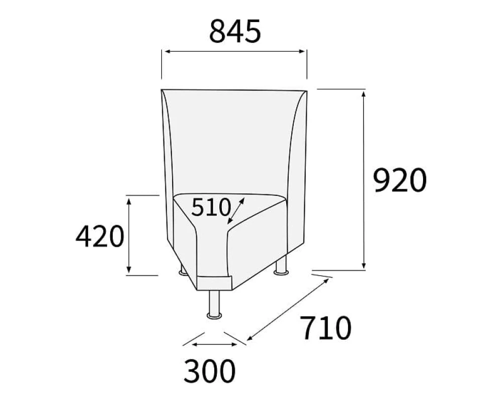 Модуль угловой 45 внутренний Снейк