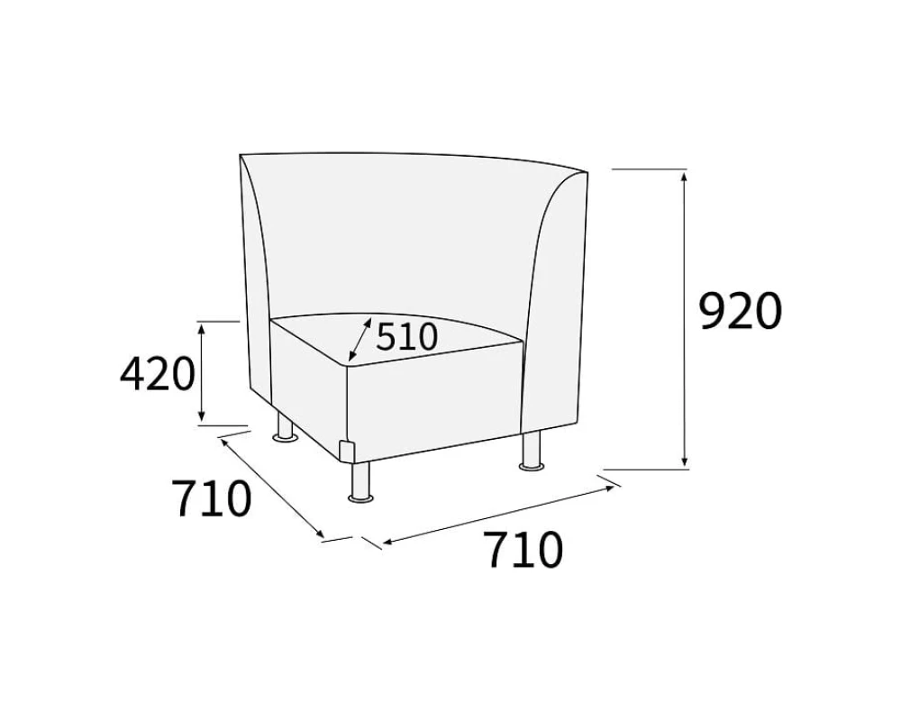 Модуль угловой 90 внутренний Снейк