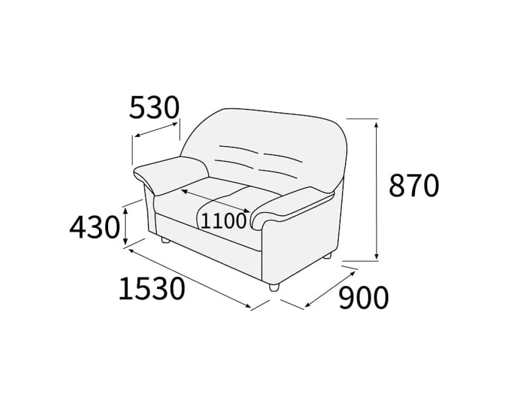 Диван 2-х местный Премьер