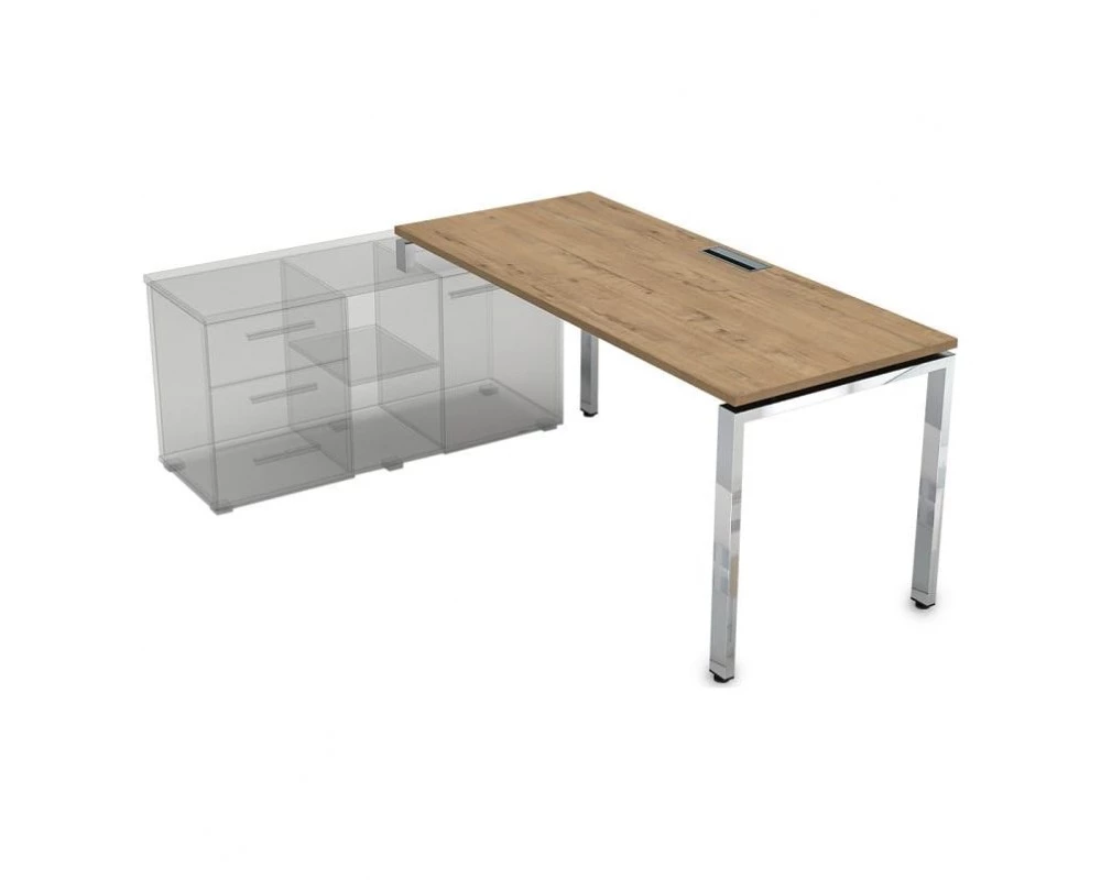 Стол рабочий прямолинейный три опоры, левый (1600*900*750) НСТЛ-П.994 Глосс Лайн / Gloss Line