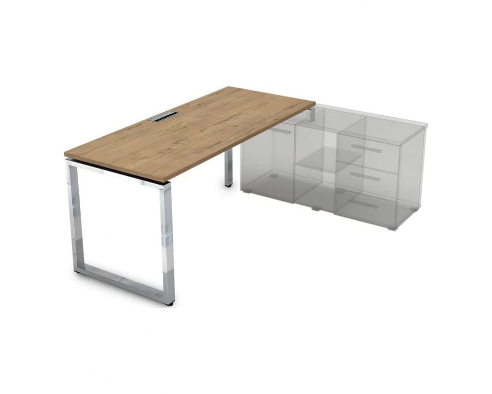 Стол рабочий, прямолинейный три опоры, правый (1400*700*750) НСТП-О.979 Глосс Лайн / Gloss Line