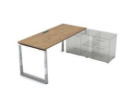 Стол рабочий, прямолинейный три опоры, правый (1400*700*750) НСТП-О.979 Глосс Лайн / Gloss Line images