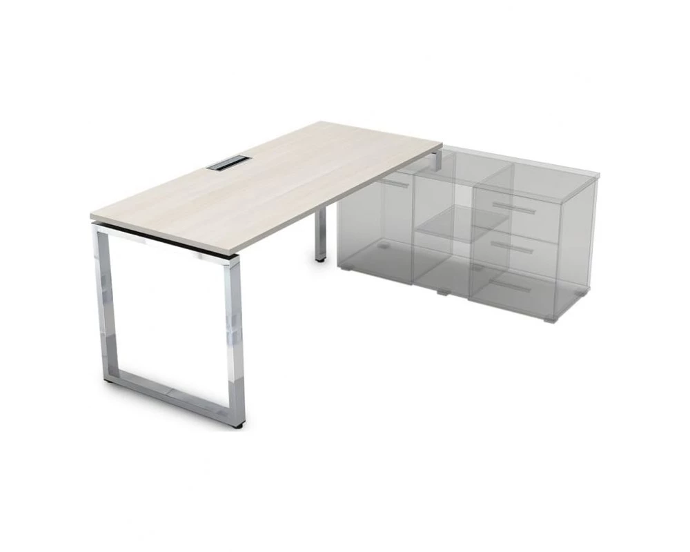 Стол рабочий, прямолинейный три опоры, правый (1400*700*750) НСТП-О.979 Глосс Лайн / Gloss Line