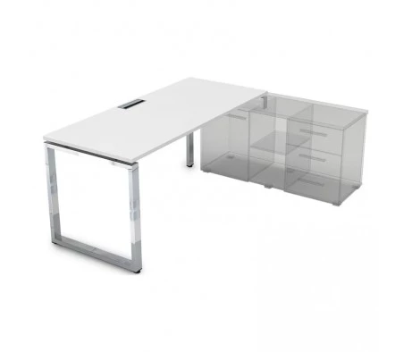 Стол рабочий, прямолинейный три опоры, правый (1600*700*750) НСТП-О.974 Глосс Лайн / Gloss Line