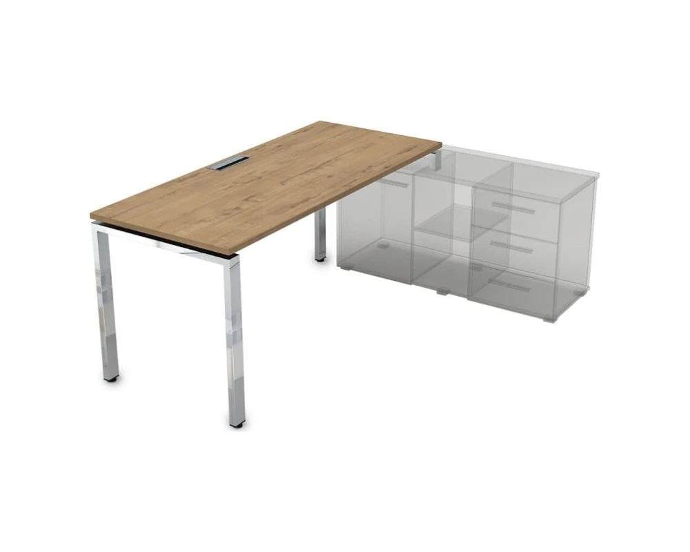 Стол рабочий прямолинейный три опоры, правый (1800*700*750) НСТП-П.975 Глосс Лайн / Gloss Line