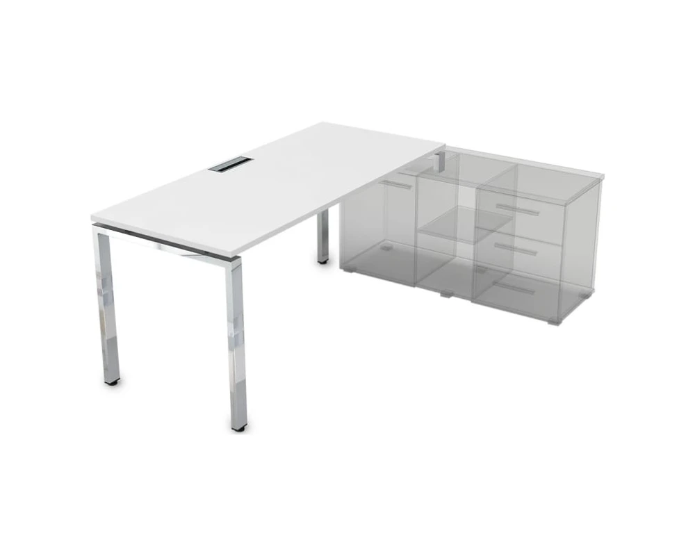 Стол рабочий прямолинейный три опоры, правый (1800*700*750) НСТП-П.975 Глосс Лайн / Gloss Line