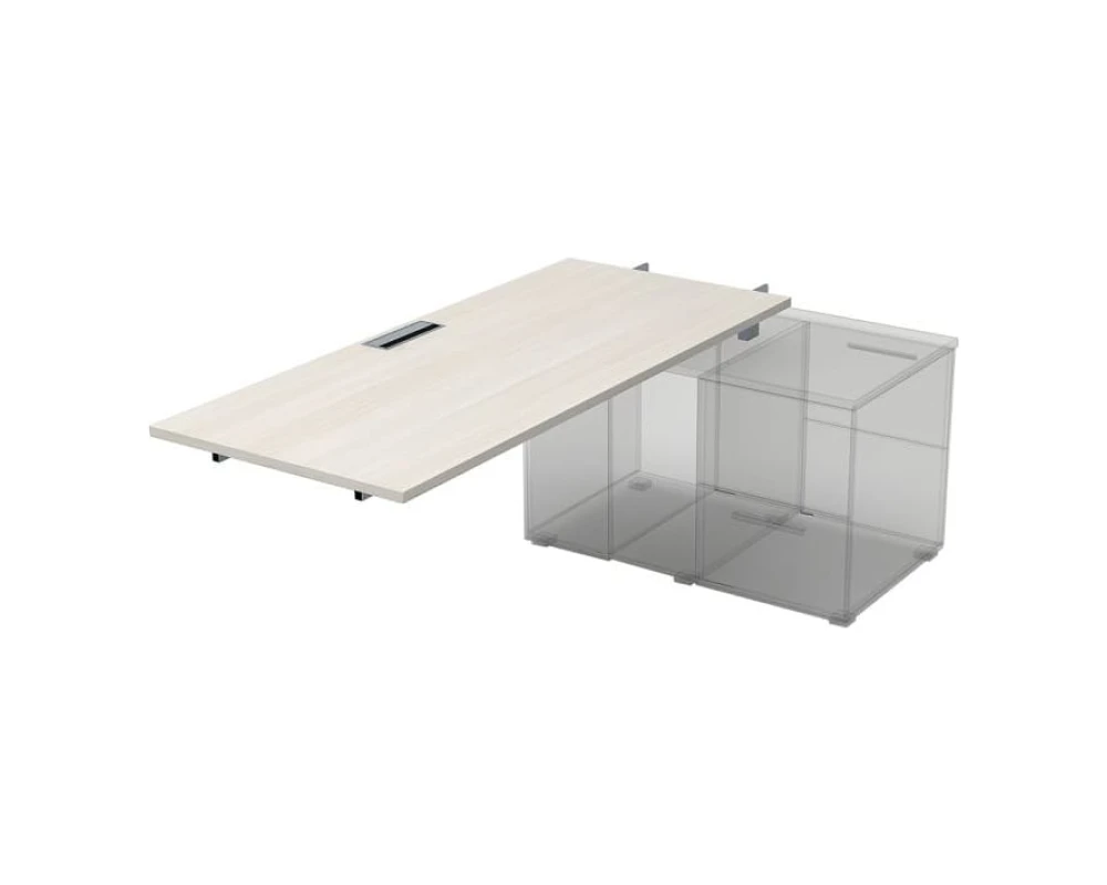 Стол рабочий прямолинейный для крепления на тумбу, средний (1600*800*750) СПС.984 Глосс / Gloss