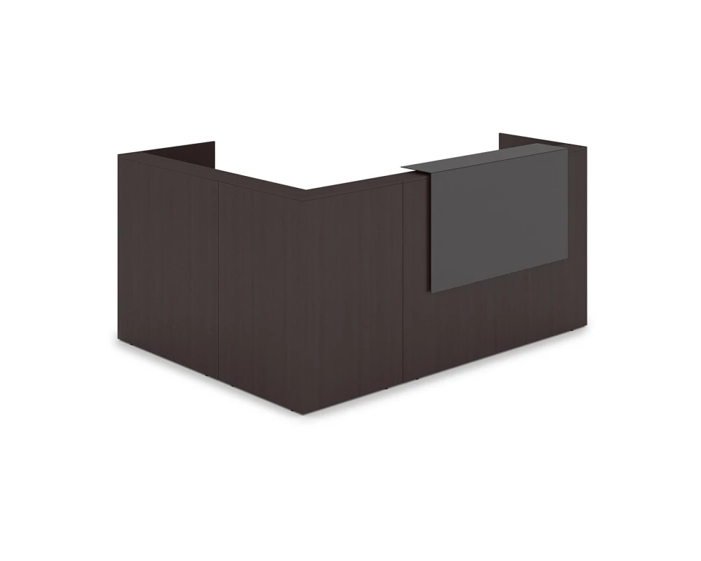 Комплект Ресепшн с фартуком HPL (2344*1765*1149) (с подсветкой) 1КР-КЛ.102.1 ЛАУНЖ / LOUNGE