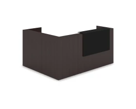 Комплект Ресепшн с фартуком HPL (2344*1765*1149) (с подсветкой) 1КР-КЛ.102.1 ЛАУНЖ / LOUNGE images