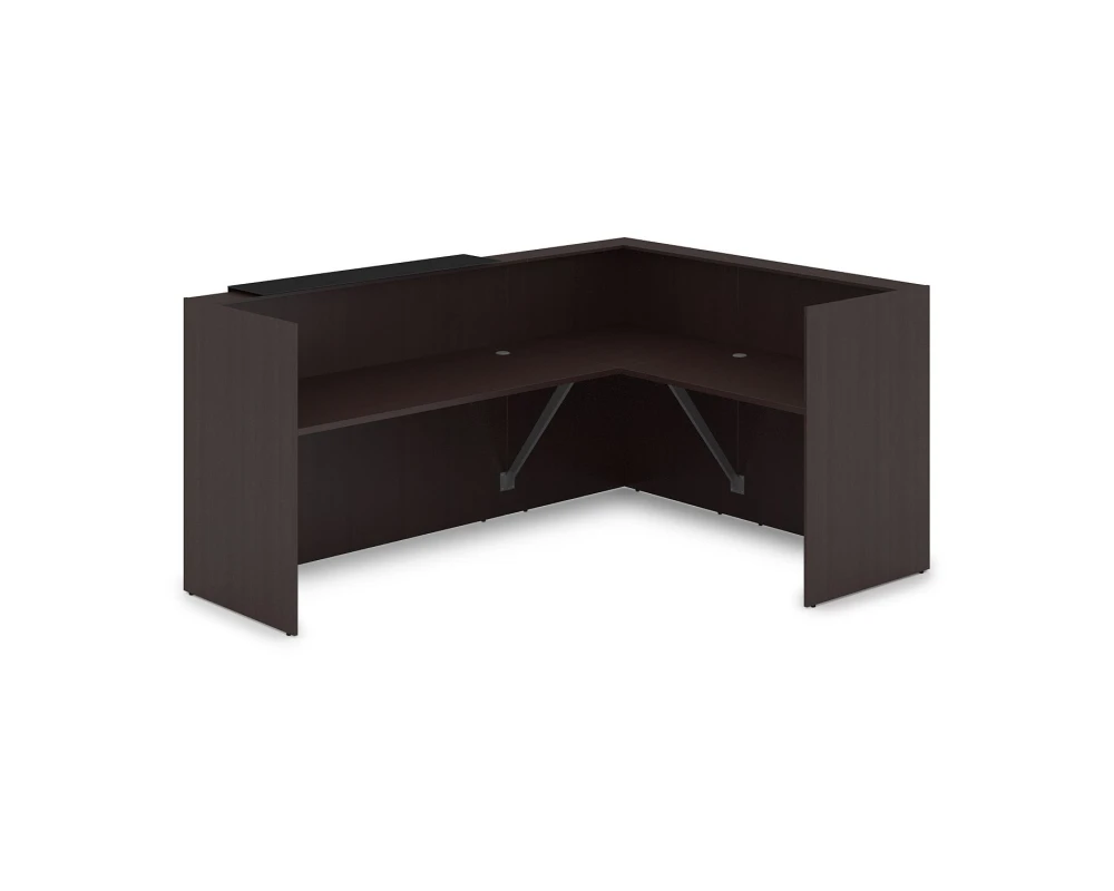 Комплект Ресепшн с фартуком HPL (2344*1765*1149) (с подсветкой) 1КР-КЛ.102.1 ЛАУНЖ / LOUNGE