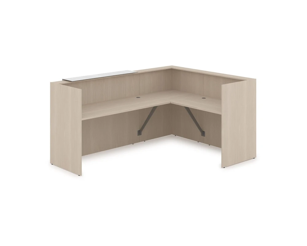 Комплект Ресепшн с фартуком HPL (2344*1765*1149) (с подсветкой) 1КР-КЛ.102.1 ЛАУНЖ / LOUNGE