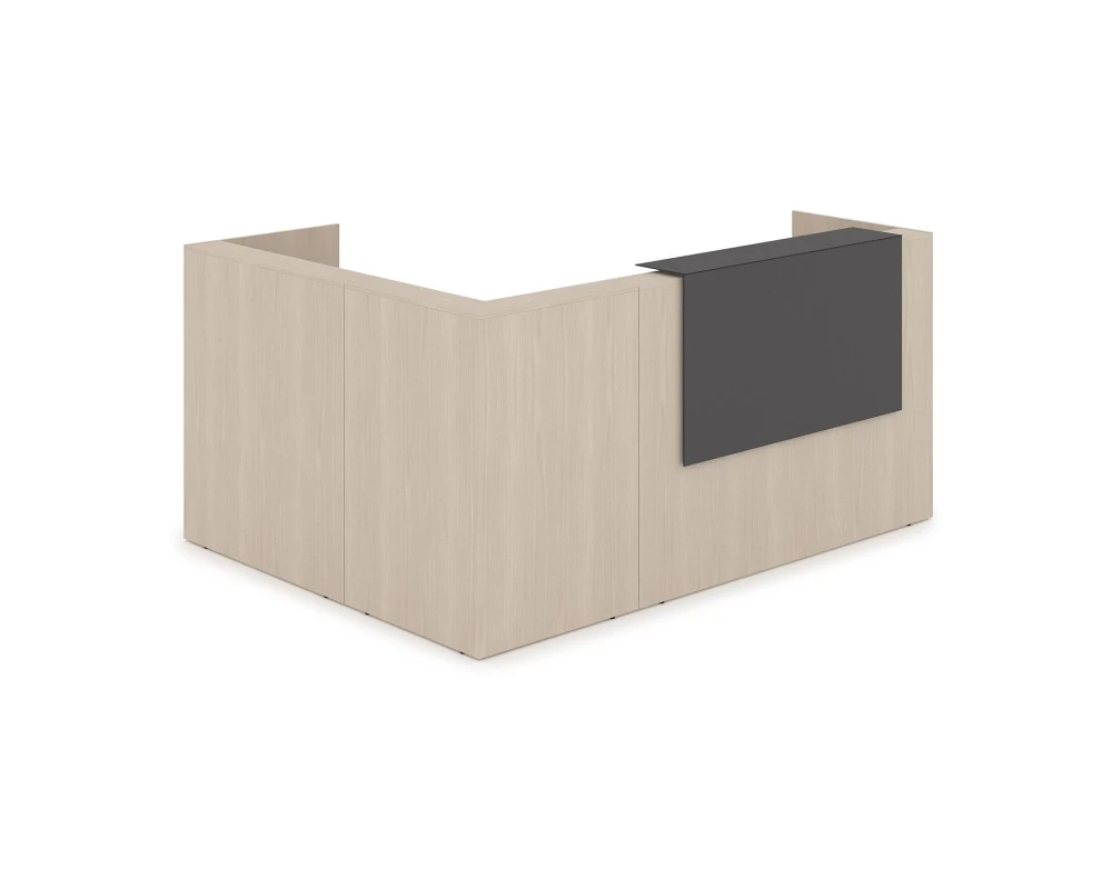 Комплект Ресепшн с фартуком HPL (2344*1765*1149) (с подсветкой) 1КР-КЛ.102.1 ЛАУНЖ / LOUNGE