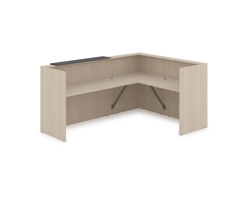 Комплект Ресепшн с фартуком HPL (2344*1765*1149) (с подсветкой) 1КР-КЛ.102.1 ЛАУНЖ / LOUNGE