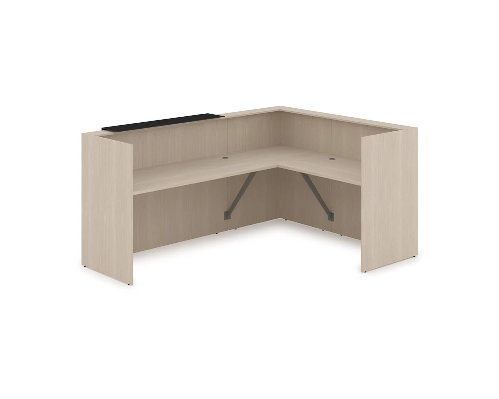 Комплект Ресепшн с фартуком HPL (2344*1765*1149) (с подсветкой) 1КР-КЛ.102.1 ЛАУНЖ / LOUNGE