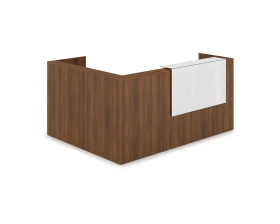 Комплект Ресепшн с фартуком HPL (2344*1765*1149) (с подсветкой) 1КР-КЛ.102.1 ЛАУНЖ / LOUNGE images