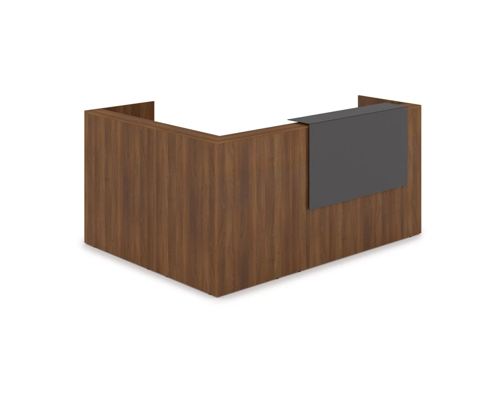 Комплект Ресепшн с фартуком HPL (2344*1765*1149) (с подсветкой) 1КР-КЛ.102.1 ЛАУНЖ / LOUNGE