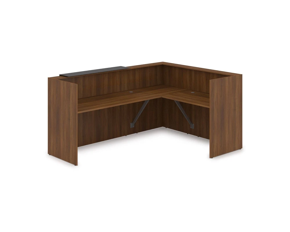 Комплект Ресепшн с фартуком HPL (2344*1765*1149) (с подсветкой) 1КР-КЛ.102.1 ЛАУНЖ / LOUNGE