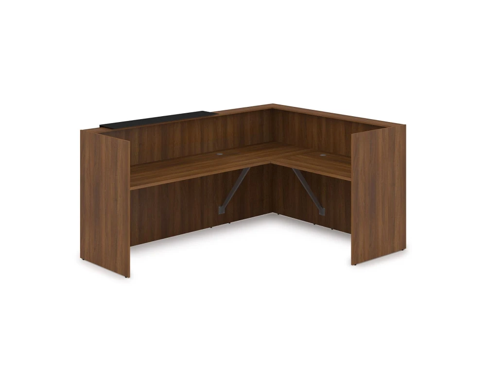 Комплект Ресепшн с фартуком HPL (2344*1765*1149) (с подсветкой) 1КР-КЛ.102.1 ЛАУНЖ / LOUNGE