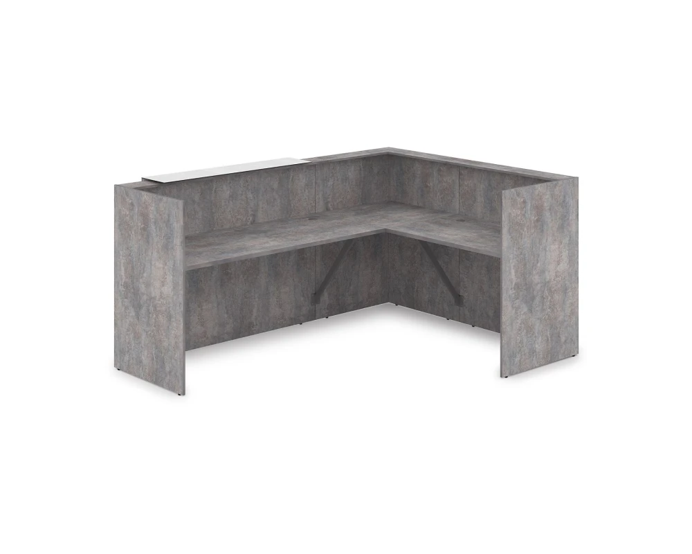 Комплект Ресепшн с фартуком HPL (2344*1765*1149) (с подсветкой) 1КР-КЛ.102.1 ЛАУНЖ / LOUNGE