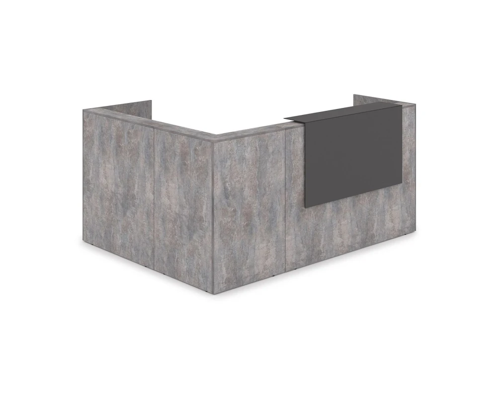 Комплект Ресепшн с фартуком HPL (2344*1765*1149) (с подсветкой) 1КР-КЛ.102.1 ЛАУНЖ / LOUNGE