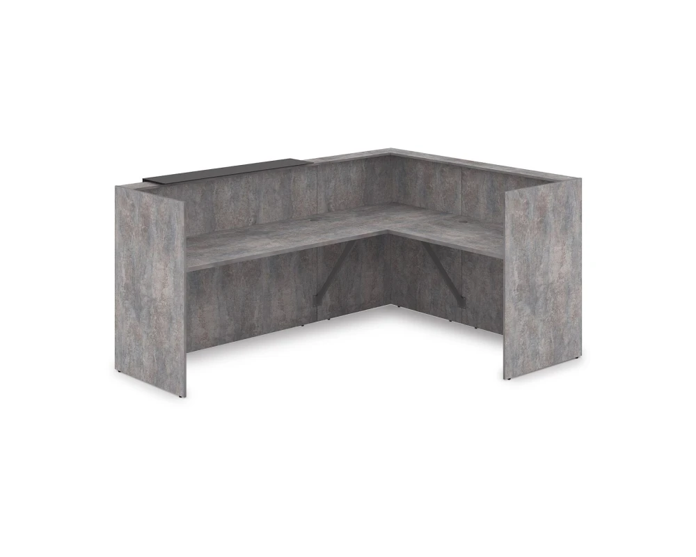 Комплект Ресепшн с фартуком HPL (2344*1765*1149) (с подсветкой) 1КР-КЛ.102.1 ЛАУНЖ / LOUNGE