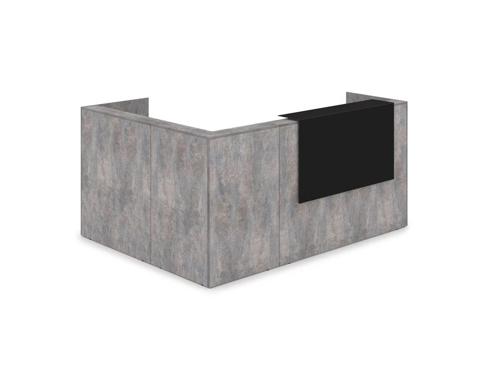 Комплект Ресепшн с фартуком HPL (2344*1765*1149) (с подсветкой) 1КР-КЛ.102.1 ЛАУНЖ / LOUNGE