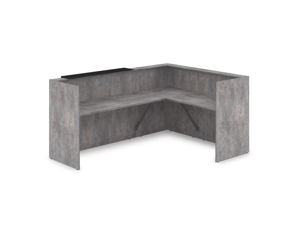 Комплект Ресепшн с фартуком HPL (2344*1765*1149) (с подсветкой) 1КР-КЛ.102.1 ЛАУНЖ / LOUNGE