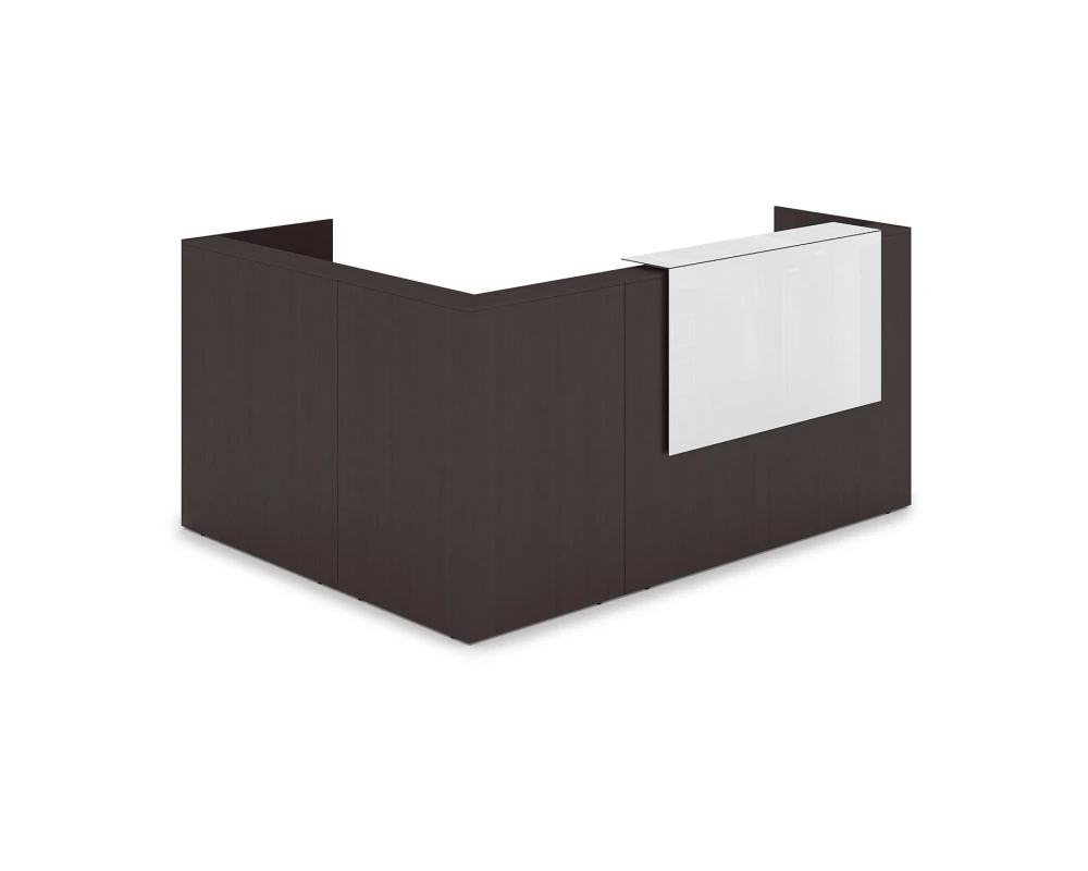 Комплект Ресепшн с фартуком HPL (2344*1765*1149) (с подсветкой) 1КР-КЛ.102.1 ЛАУНЖ / LOUNGE