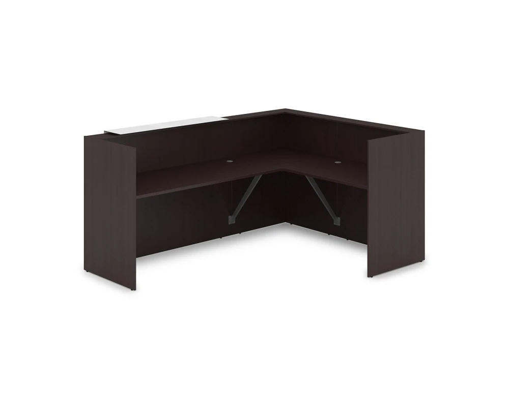 Комплект Ресепшн с фартуком HPL (2344*1765*1149) (с подсветкой) 1КР-КЛ.102.1 ЛАУНЖ / LOUNGE