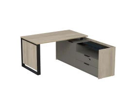 Стол рабочий на опорной двусост тумбе, с ящ (метаб), с код замком 1460x1768x750 МАГНЕТИК / MAGNETIC images