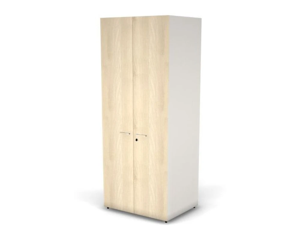 Шкаф-гардероб, задняя стенка ДВП, с замком 79,8х60,4х196,5 Activ Director Акация светлая/Серый