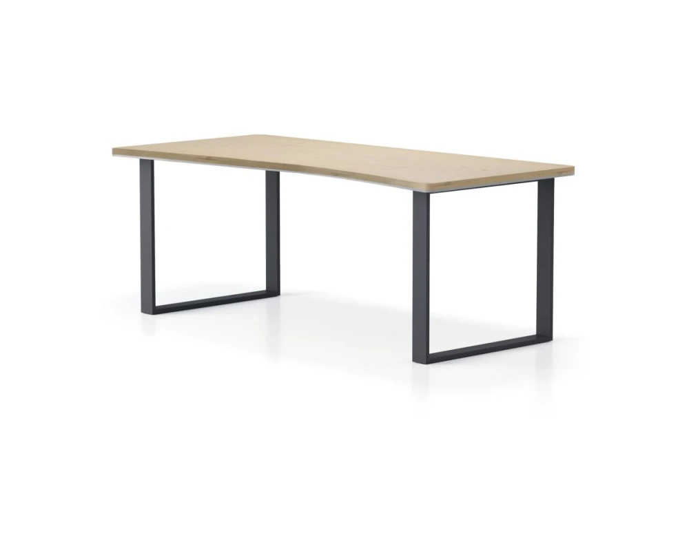 Стол симметричный, O-образные опоры 200х93,4х75 Activ Director Акация светлая/Антрацит