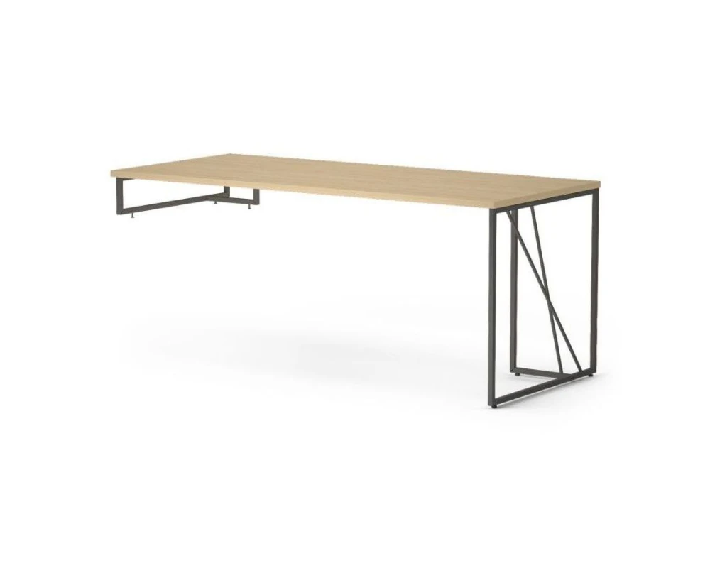 Стол прямой для опорной тумбы, левый 178х78х75 Aurora Дуб парма/Антрацит