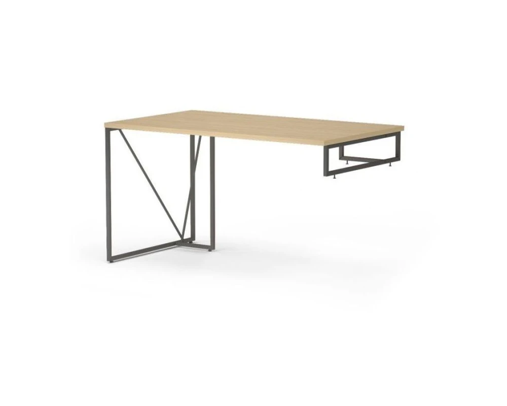 Стол прямой для опорной тумбы, правый 138х78х75 Aurora Дуб парма/Антрацит