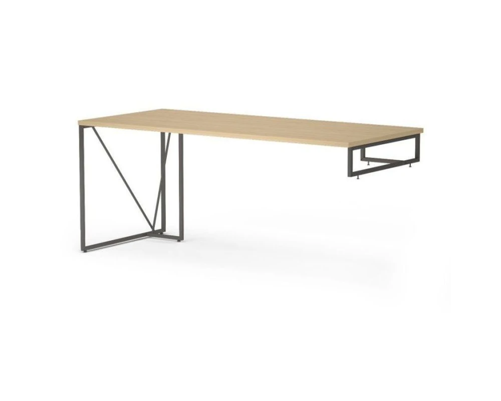 Стол прямой для опорной тумбы, правый 178х78х75 Aurora Дуб парма/Антрацит