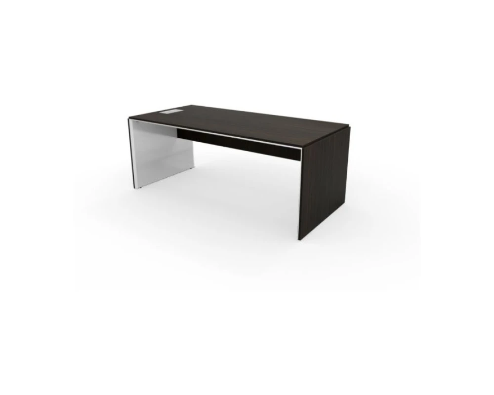 Стол прямоугольный с новым блоком розеток L 193,6х90х76,3 Platinum Венге/Белый глянец