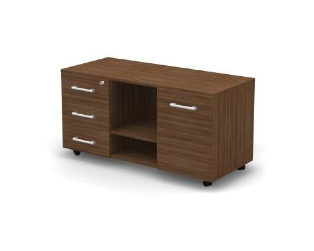 Тумба мобильная левая 117,2х50х59,4 Smart Director Орех табак