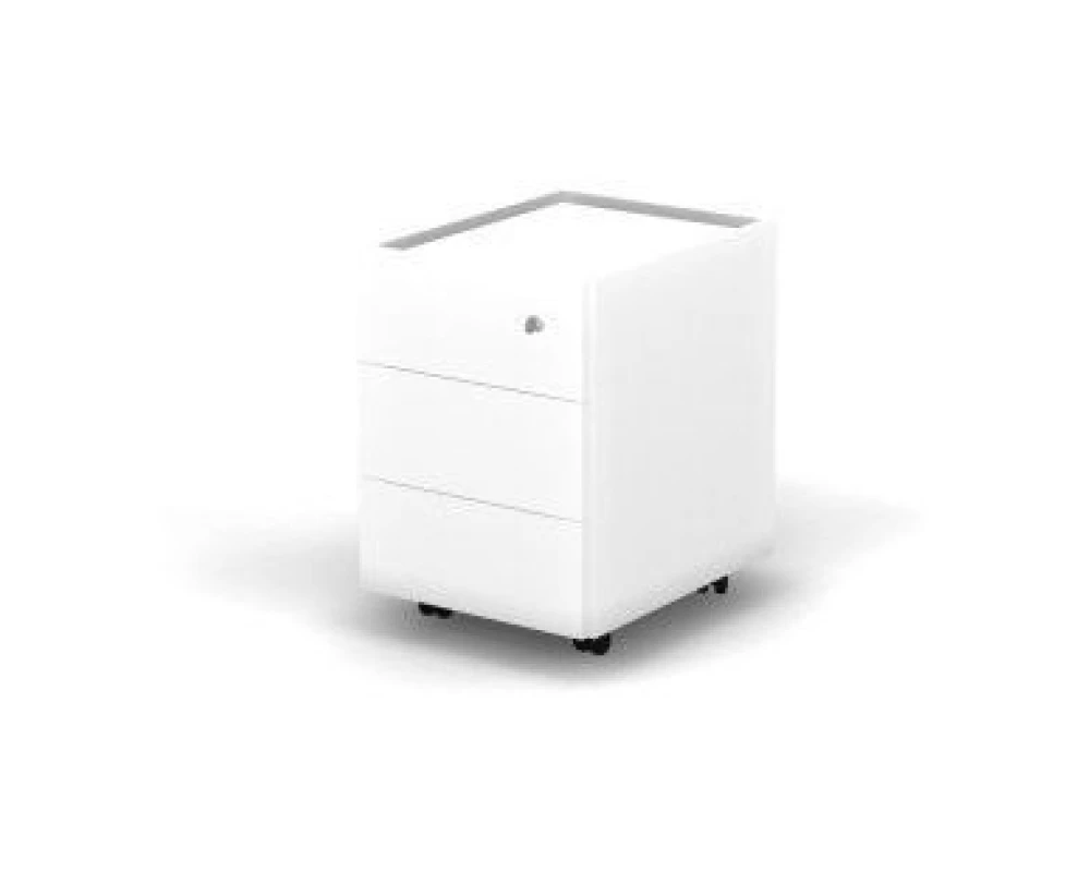 Тумба мобильная с нишей и замком 41х49,8х57,8 Smart Director Белый премиум