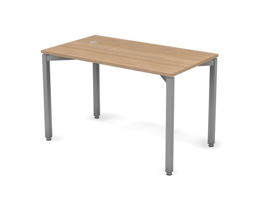 Стол с кабель-каналом L 118х67х73,7 Smart Metal Дуб медовый/Алюминий