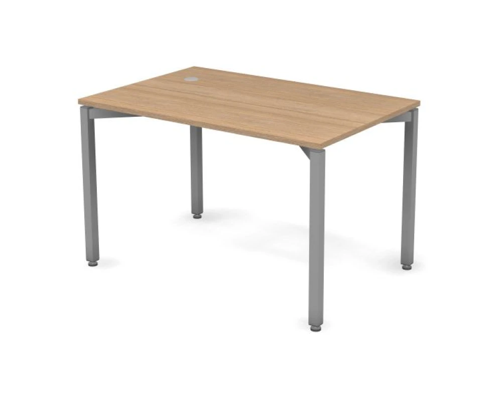 Стол с кабель-каналом L 118х78х73,7 Smart Metal Дуб медовый/Алюминий