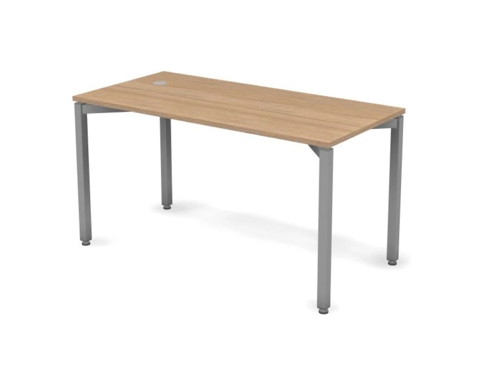 Стол с кабель-каналом L 138х67х73,7 Smart Metal Дуб медовый/Алюминий