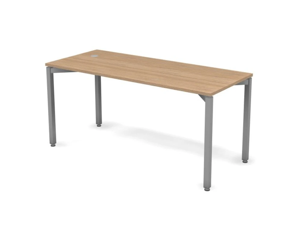 Стол с кабель-каналом L 158х67х73,7 Smart Metal Дуб медовый/Алюминий