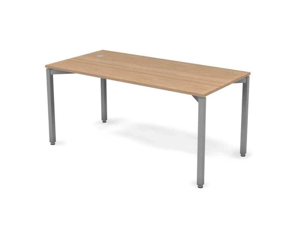 Стол с кабель-каналом L 158х78х73,7 Smart Metal Дуб медовый/Алюминий