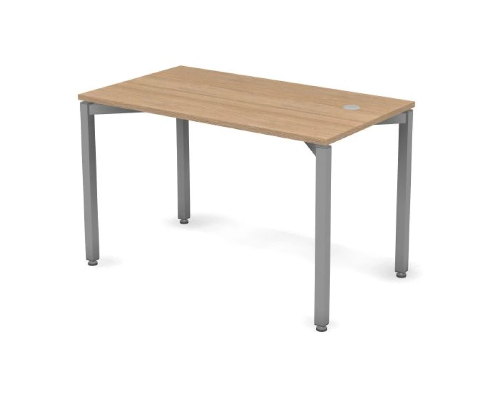 Стол с кабель-каналом R 118х67х73,7 Smart Metal Дуб медовый/Алюминий