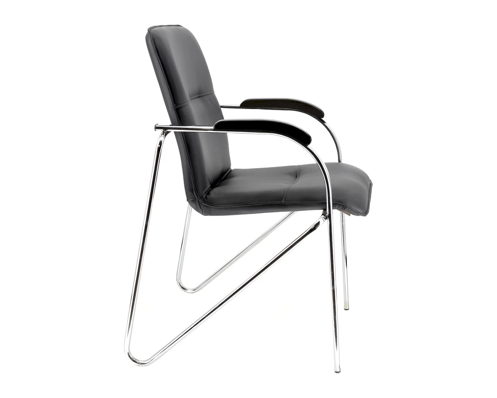 Кресло Everprof Samba Wood CF Экокожа, Черный