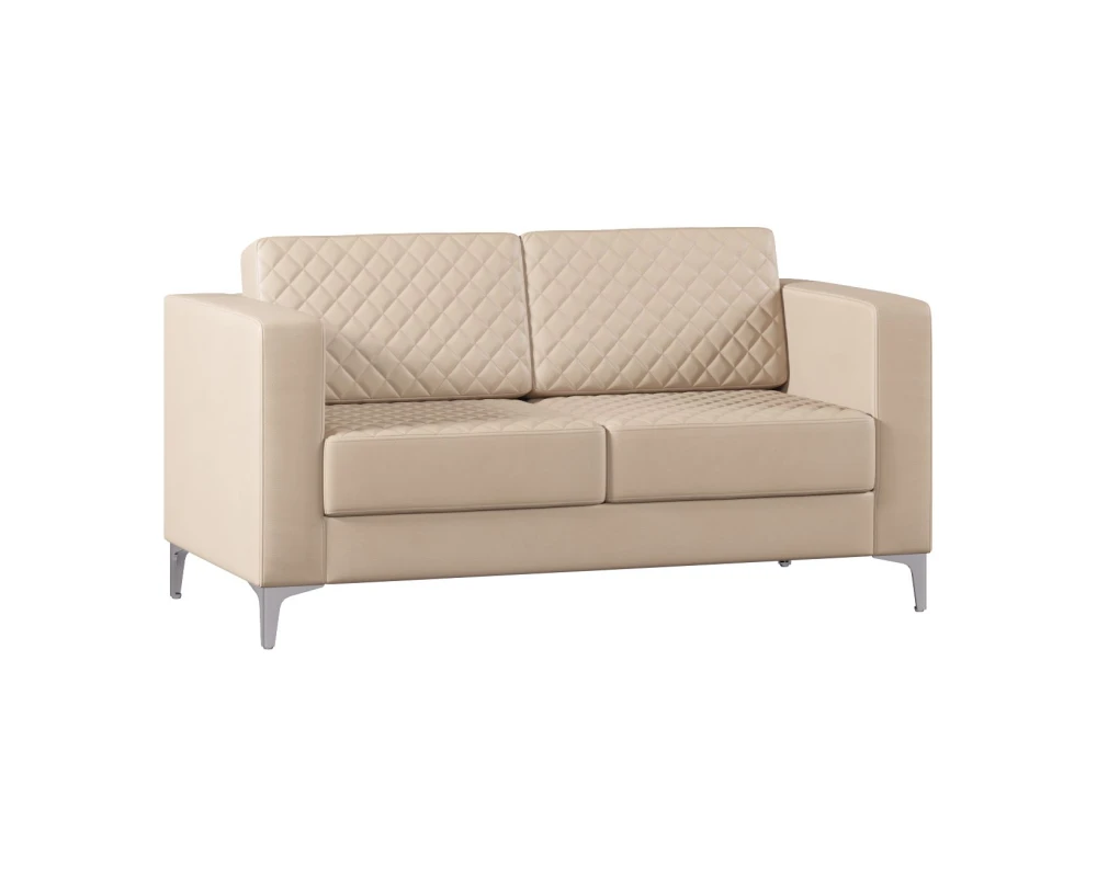 Диван Everprof Астон / Aston двухместный Экокожа, Бежевый