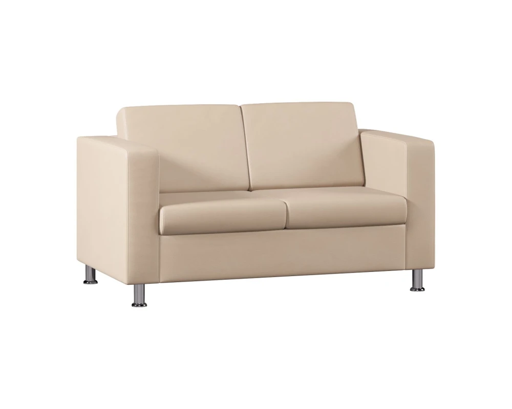 Диван Everprof Феликс / Felix двухместный Экокожа, Бежевый