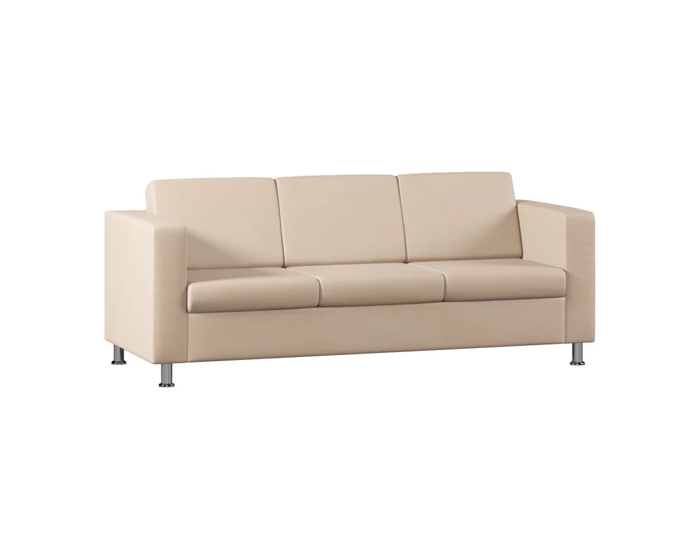 Диван Everprof Феликс / Felix трехместный Экокожа, Бежевый